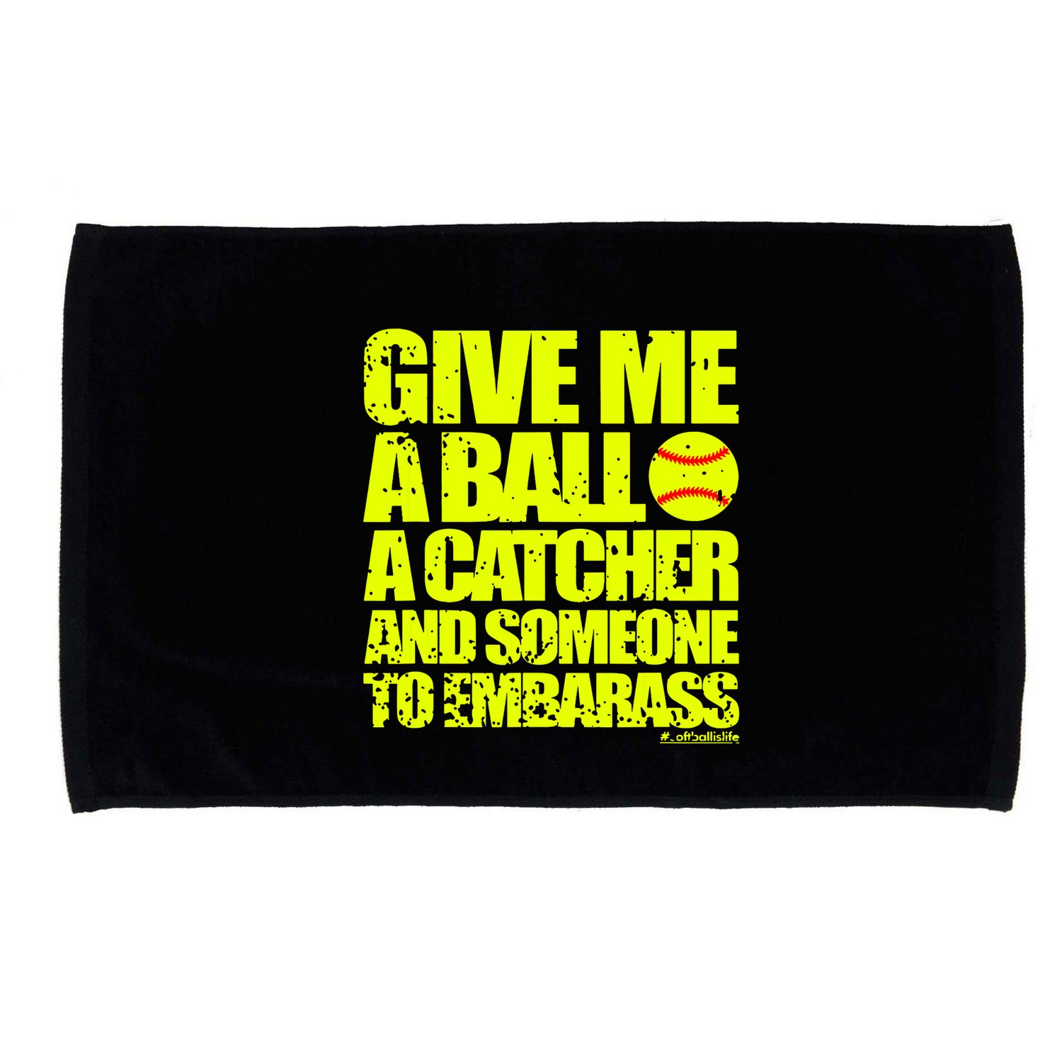 Girl Softball Pitcher Funny Microfiber Hand Towel
