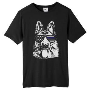 German Shepherd Police Flag Tall Fusion ChromaSoft Performance T-Shirt