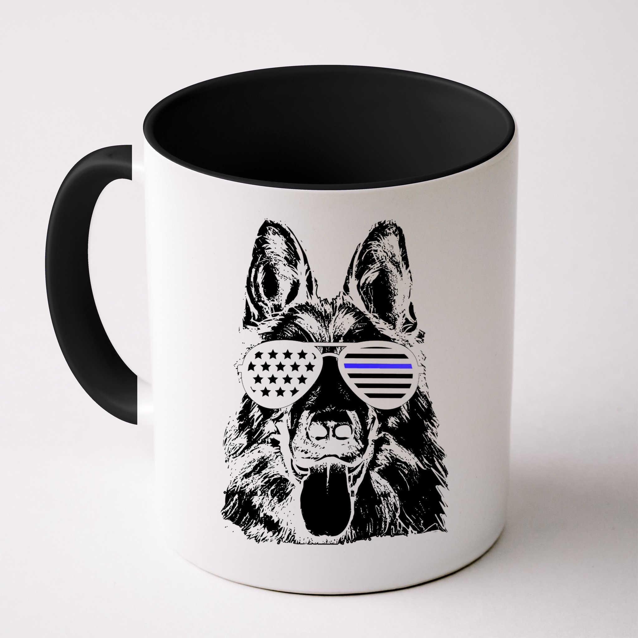 German Shepherd Police Flag Mug