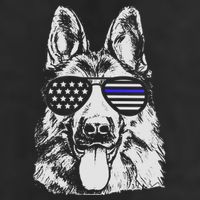 German Shepherd Police Flag 11oz C Handle Ceramic Mug