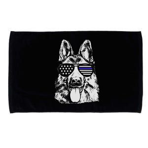 German Shepherd Police Flag Microfiber Hand Towel