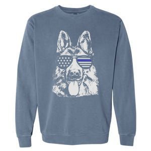 German Shepherd Police Flag Garment-Dyed Sweatshirt