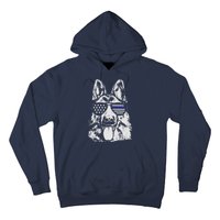 German Shepherd Police Flag Hoodie