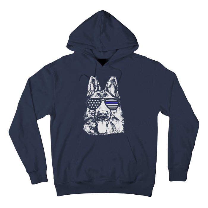 German Shepherd Police Flag Hoodie