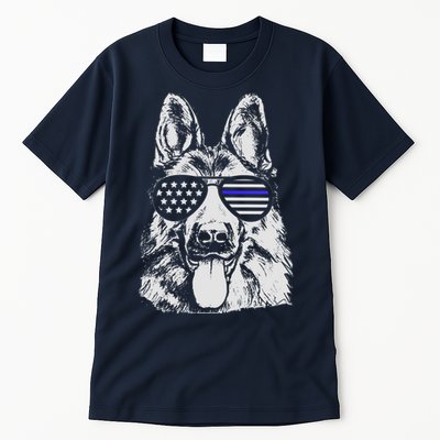 German Shepherd Police Flag Tall T-Shirt
