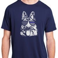 German Shepherd Police Flag Adult ChromaSoft Performance T-Shirt