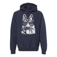 German Shepherd Police Flag Premium Hoodie