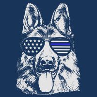 German Shepherd Police Flag 16 in Basic Backpack