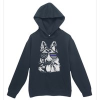 German Shepherd Police Flag Urban Pullover Hoodie