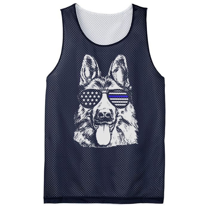 German Shepherd Police Flag Mesh Reversible Basketball Jersey Tank