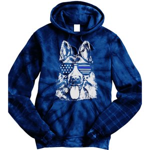 German Shepherd Police Flag Tie Dye Hoodie