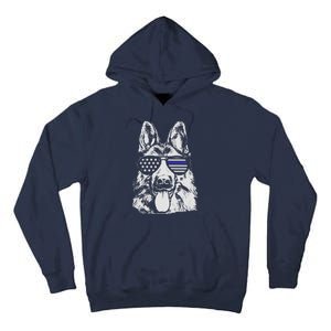 German Shepherd Police Flag Tall Hoodie