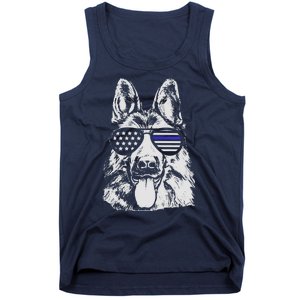 German Shepherd Police Flag Tank Top