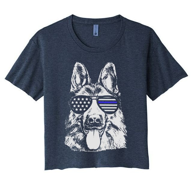 German Shepherd Police Flag Crop Top