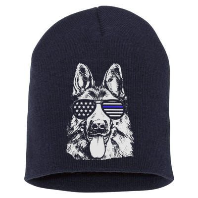 German Shepherd Police Flag Short Acrylic Beanie