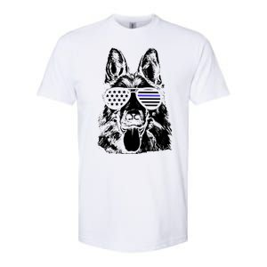 German Shepherd Police Flag Softstyle CVC T-Shirt