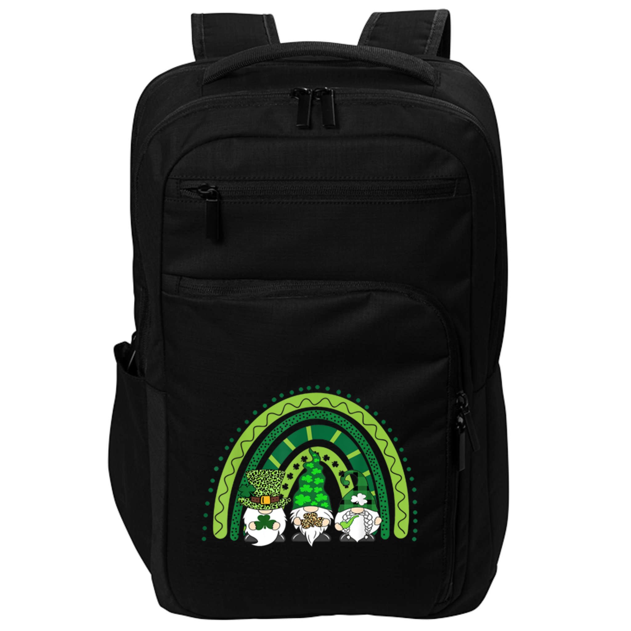 Gnome St Patrick's Day Rainbow Impact Tech Backpack