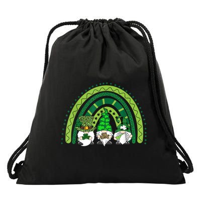 Gnome St Patrick's Day Rainbow Drawstring Bag