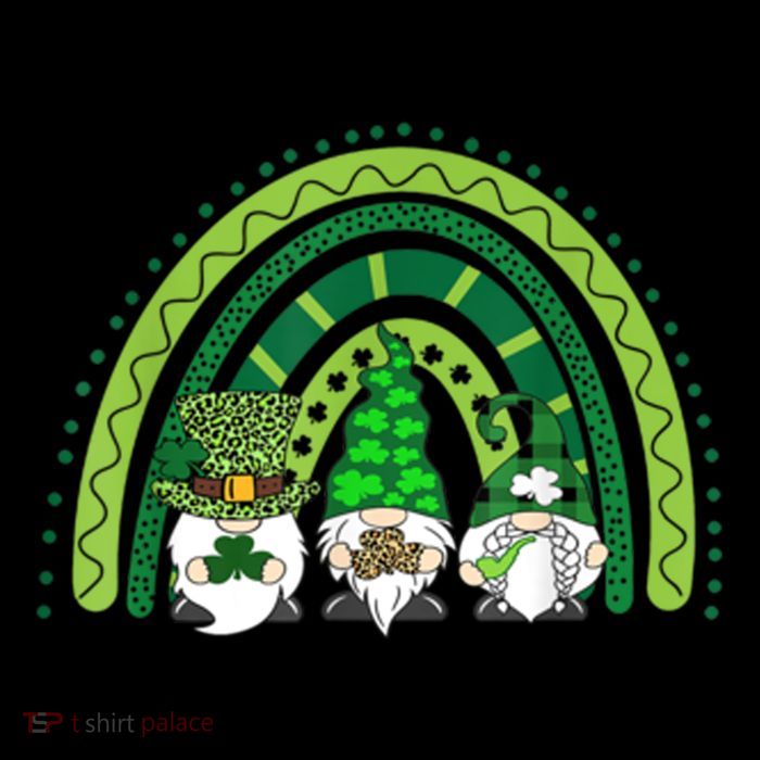 Gnome St Patrick's Day Rainbow Drawstring Bag