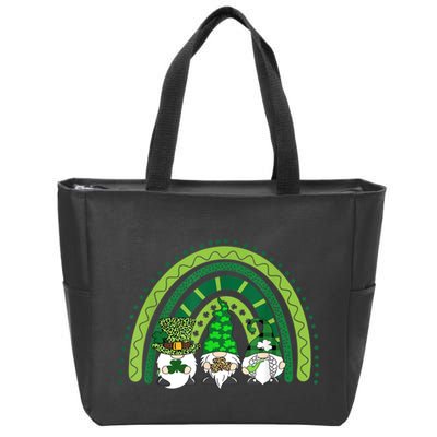 Gnome St Patrick's Day Rainbow Zip Tote Bag