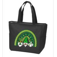 Gnome St Patrick's Day Rainbow Zip Tote Bag