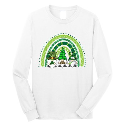 Gnome St Patrick's Day Rainbow Long Sleeve Shirt