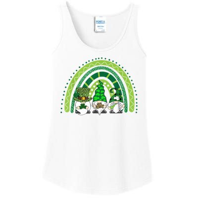 Gnome St Patrick's Day Rainbow Ladies Essential Tank