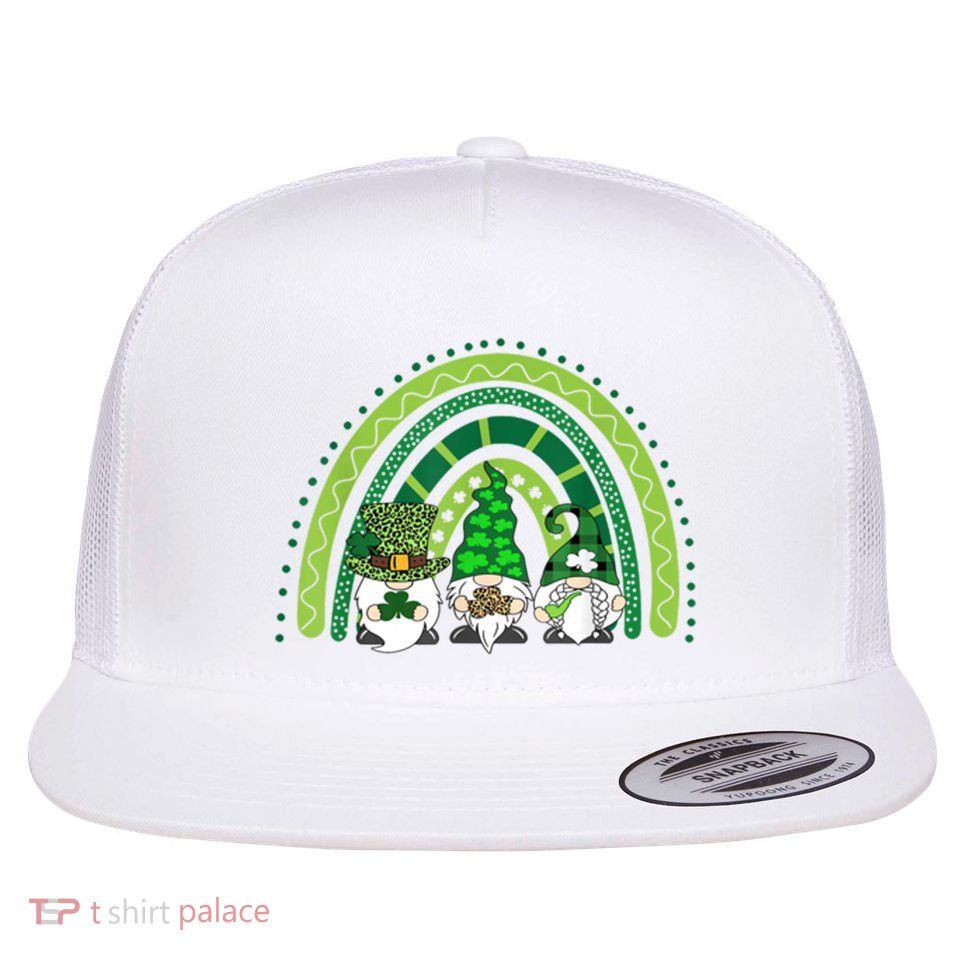 Gnome St Patrick's Day Rainbow Flatbill Hat