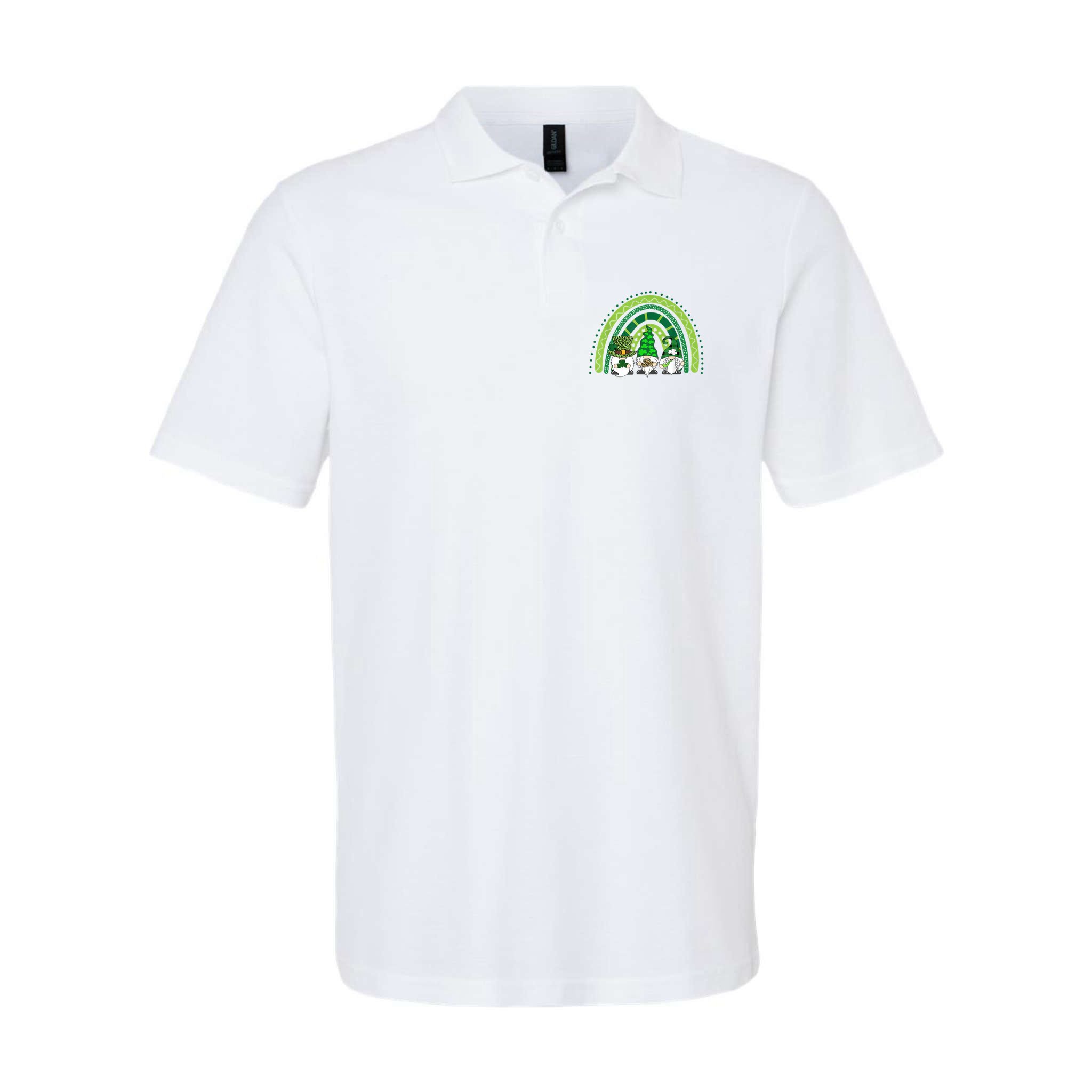 Gnome St Patrick's Day Rainbow Polo