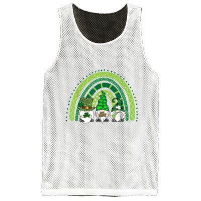 Gnome St Patrick's Day Rainbow Mesh Reversible Basketball Jersey Tank