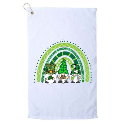Gnome St Patrick's Day Rainbow Golf Towel
