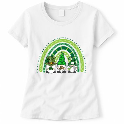 Gnome St Patrick's Day Rainbow Womens T-Shirt