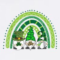 Gnome St Patrick's Day Rainbow Short Acrylic Beanie
