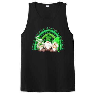 Gnome St Patricks Day Rainbow Shamrock Gnome PosiCharge Competitor Tank