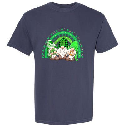 Gnome St Patricks Day Rainbow Shamrock Gnome Garment-Dyed Heavyweight T-Shirt