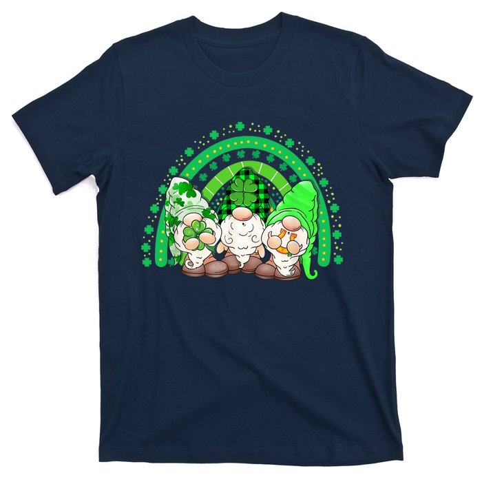 Gnome St Patricks Day Rainbow Shamrock Gnome T-Shirt