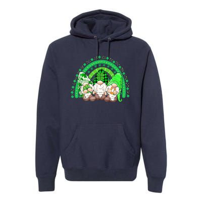 Gnome St Patricks Day Rainbow Shamrock Gnome Premium Hoodie