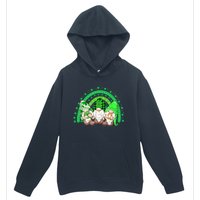 Gnome St Patricks Day Rainbow Shamrock Gnome Urban Pullover Hoodie