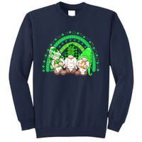 Gnome St Patricks Day Rainbow Shamrock Gnome Tall Sweatshirt