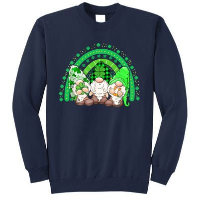 Gnome St Patricks Day Rainbow Shamrock Gnome Tall Sweatshirt