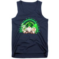 Gnome St Patricks Day Rainbow Shamrock Gnome Tank Top