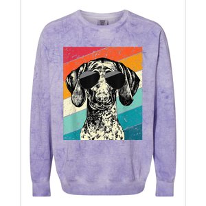 German Shorthaired Pointer Sunglasses Gsp Dog Colorblast Crewneck Sweatshirt