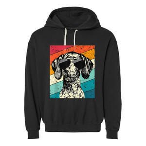 German Shorthaired Pointer Sunglasses Gsp Dog Garment-Dyed Fleece Hoodie