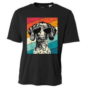 German Shorthaired Pointer Sunglasses Gsp Dog Cooling Performance Crew T-Shirt