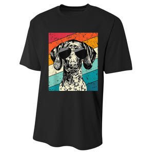 German Shorthaired Pointer Sunglasses Gsp Dog Performance Sprint T-Shirt