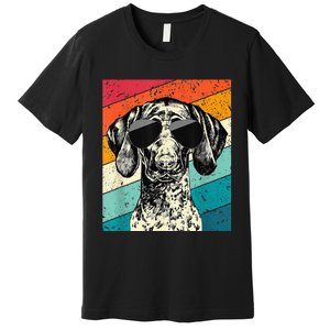 German Shorthaired Pointer Sunglasses Gsp Dog Premium T-Shirt