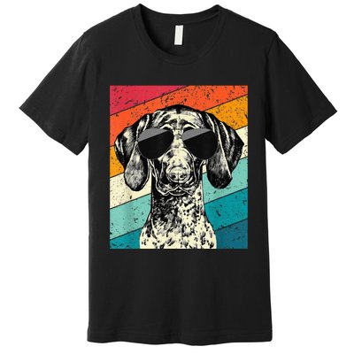 German Shorthaired Pointer Sunglasses Gsp Dog Premium T-Shirt