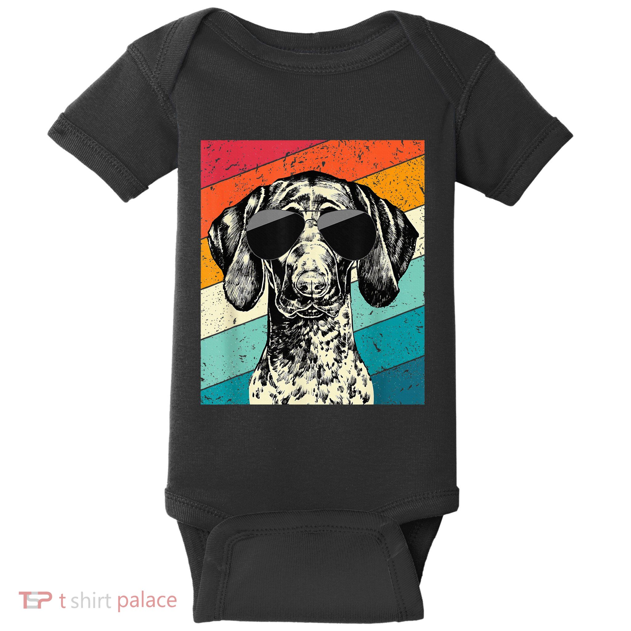 German Shorthaired Pointer Sunglasses Gsp Dog Baby Bodysuit