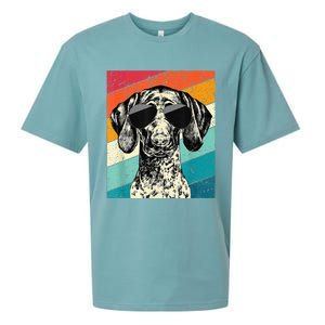 German Shorthaired Pointer Sunglasses Gsp Dog Sueded Cloud Jersey T-Shirt