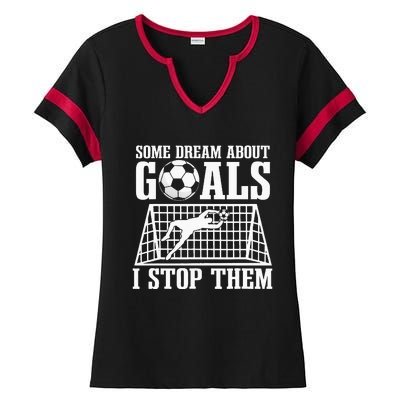 Goalie Soccer Player Goalkeeper Team Keeper Sport Goaltender Ladies Halftime Notch Neck Tee